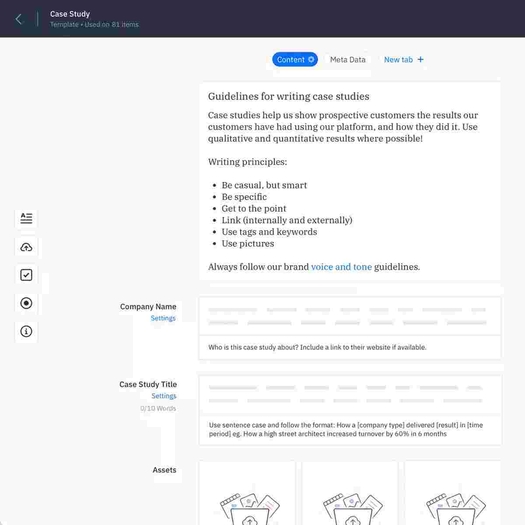 Flexible templates for multi-channel production